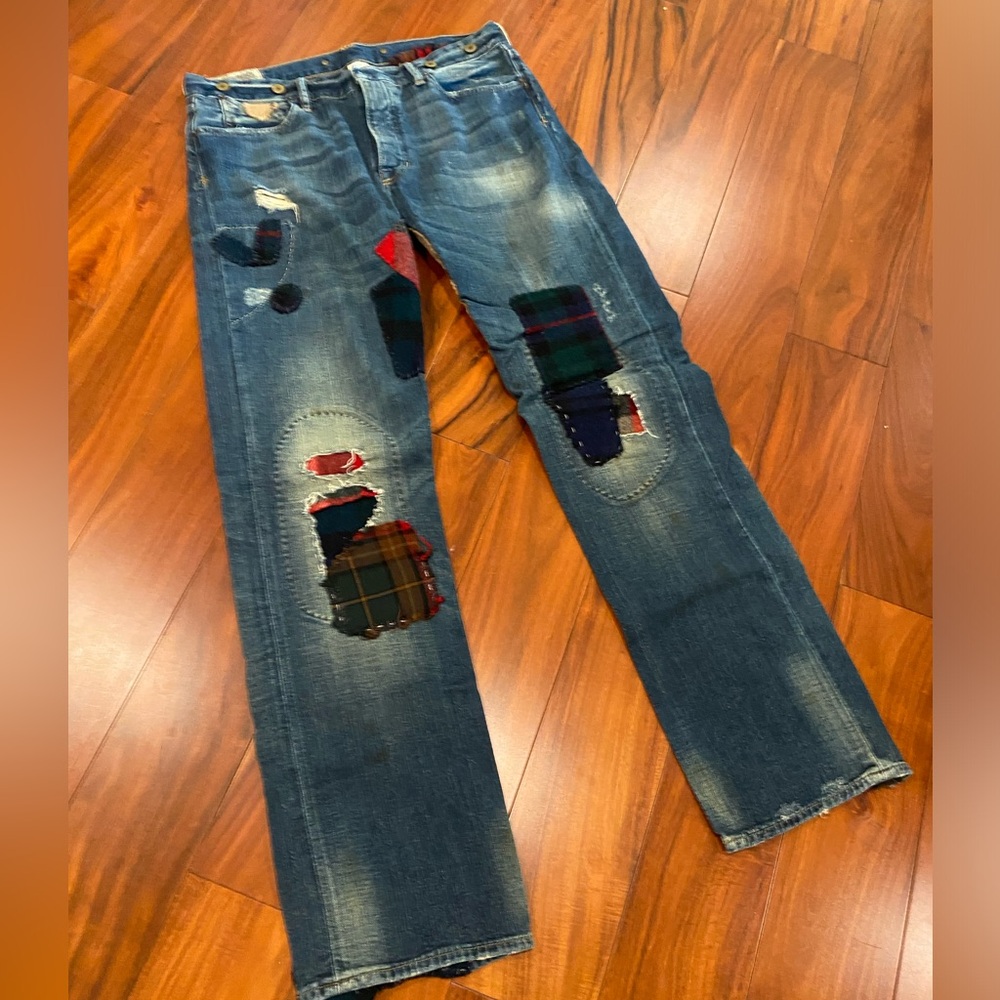 RALPH LAUREN PATCHWORK JEANS - Picture 2 of 16